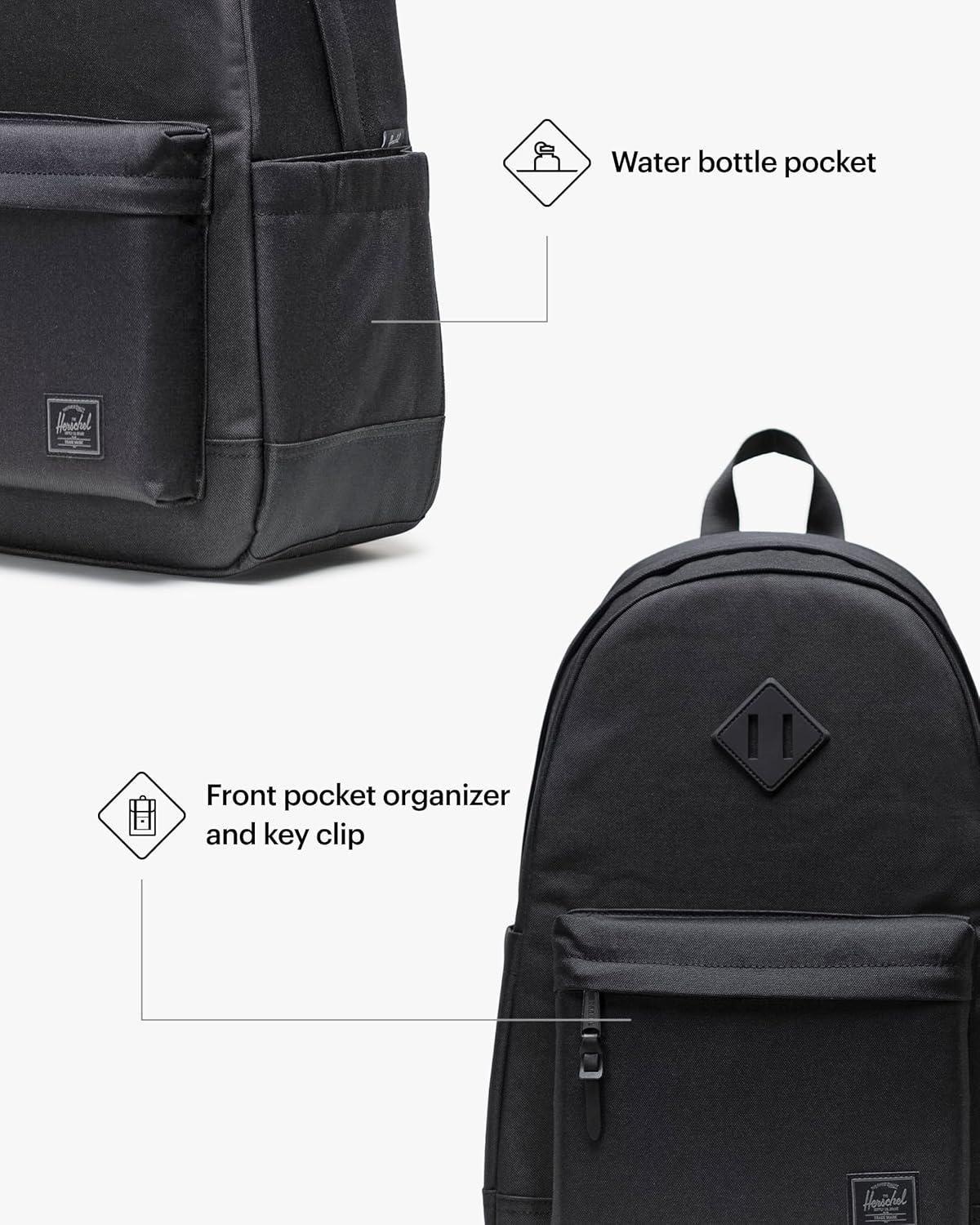 image:imageHerschel Heritage BackpackBlack Tonal