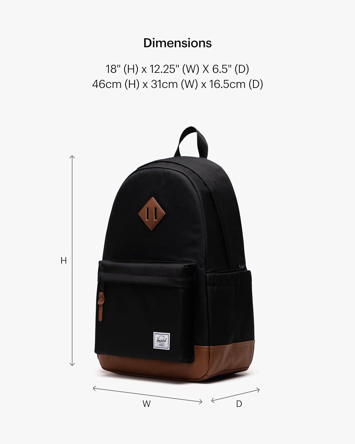 image:imageHerschel Heritage BackpackBlackTan