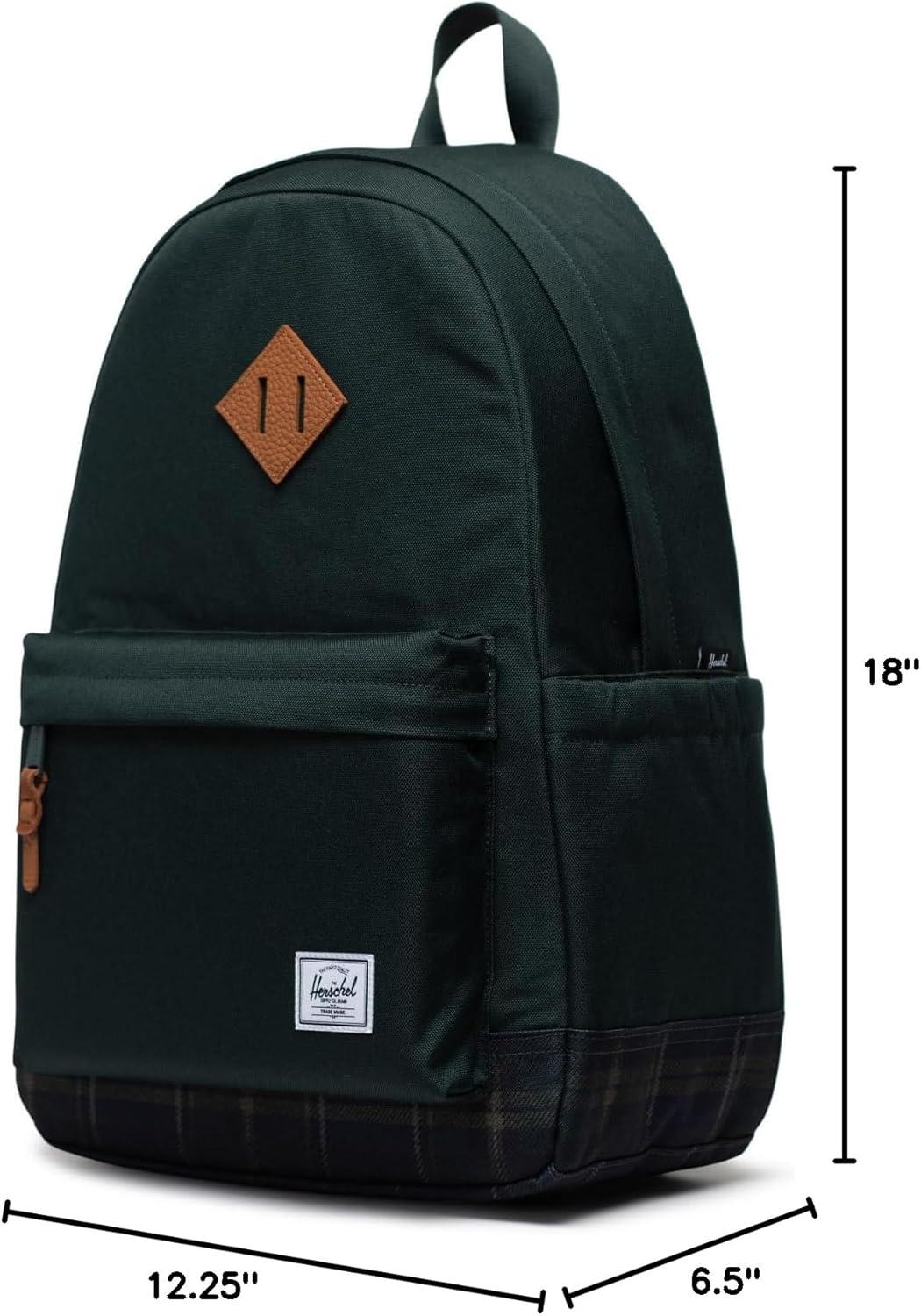 image:imageHerschel Heritage BackpackDarkest Spruce Winter Plaid