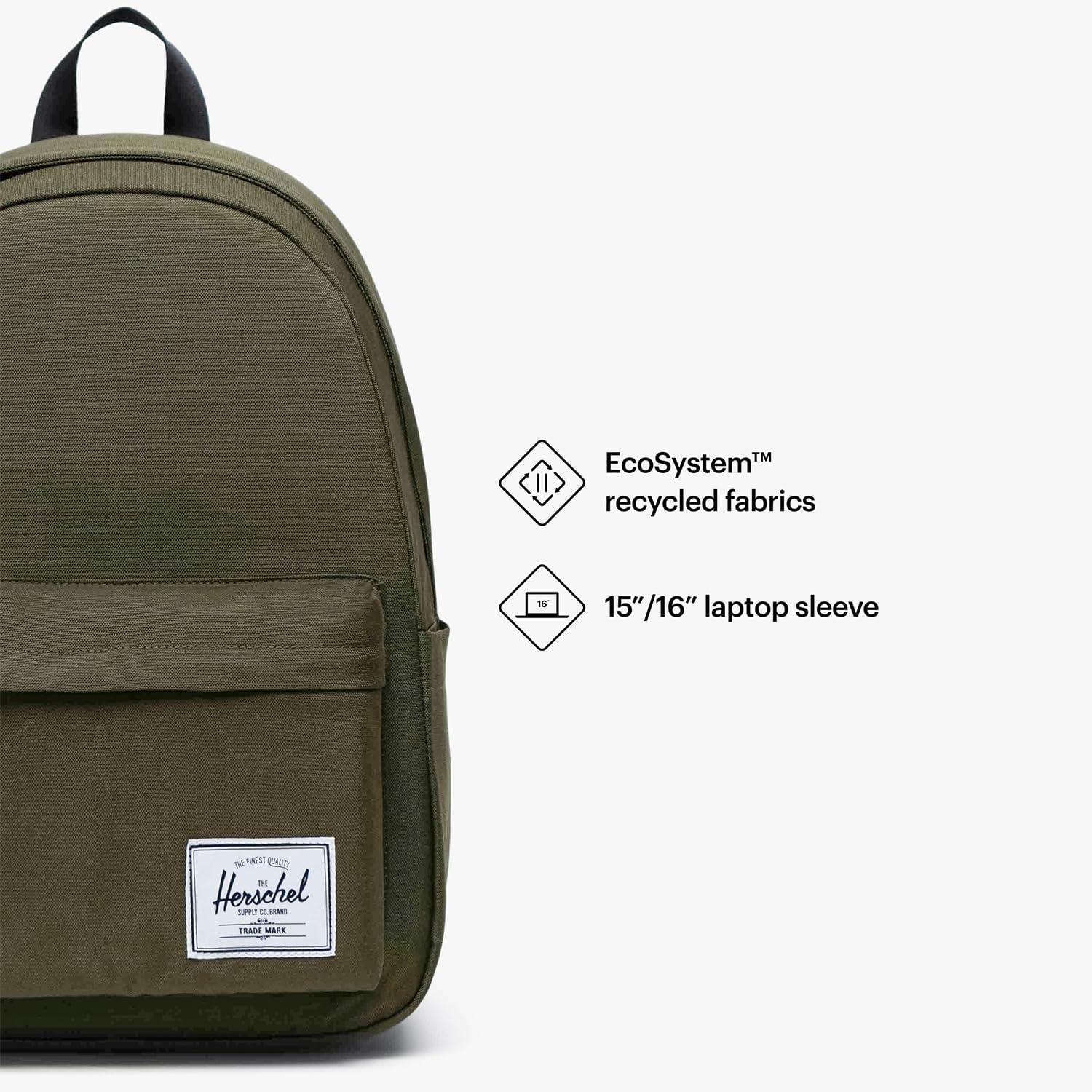 image:imageHerschel Supply Co Classic XL Backpack Black Tonal 30LIvy Green