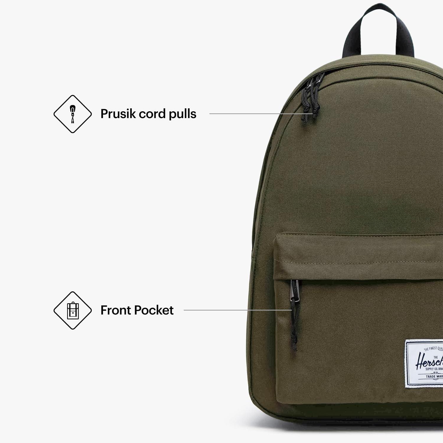 image:imageHerschel Supply Co Classic XL Backpack Black Tonal 30LIvy Green
