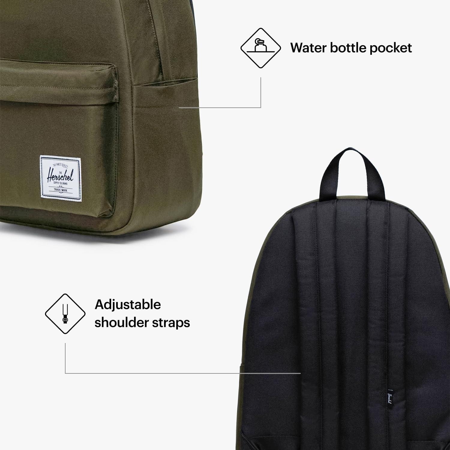 image:imageHerschel Supply Co Classic XL Backpack Black Tonal 30LIvy Green
