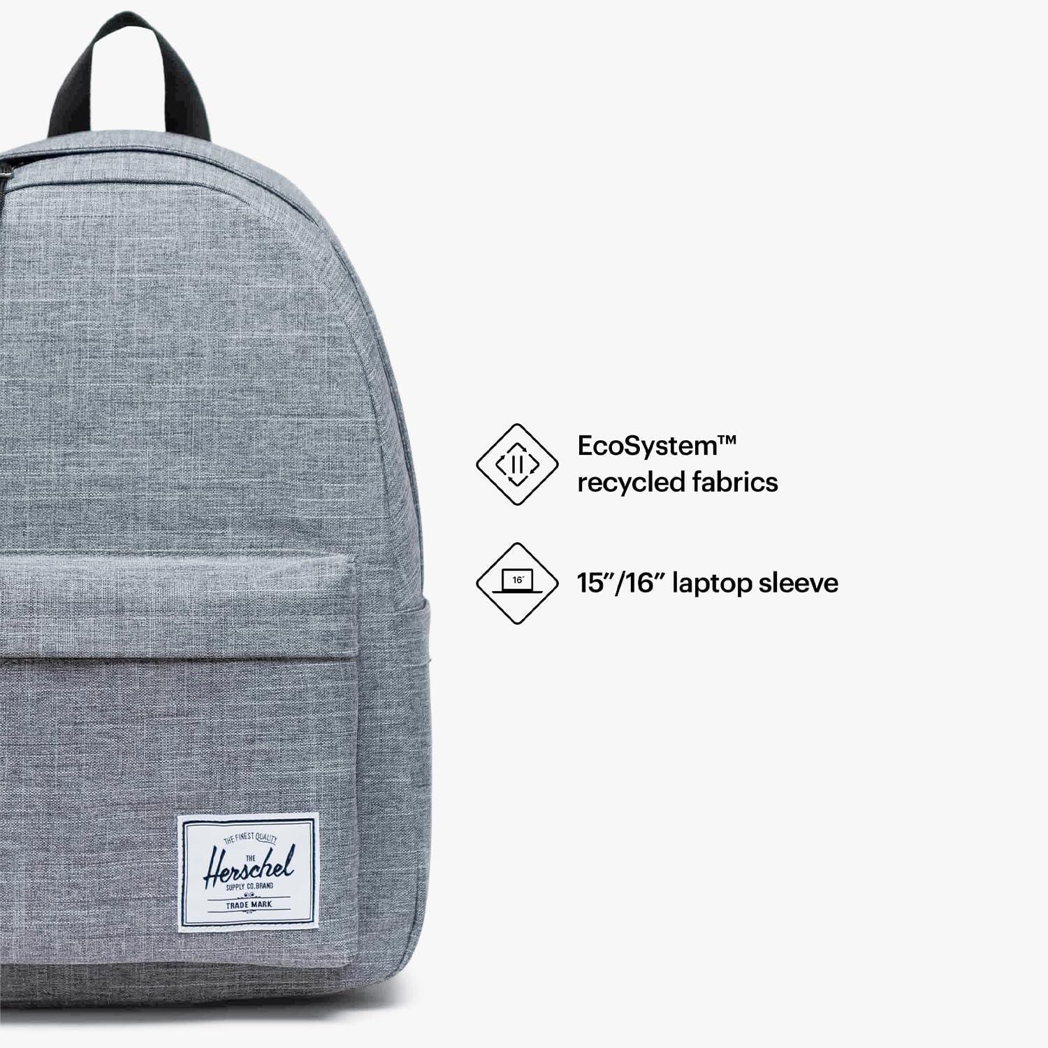 image:imageHerschel Supply Co Classic XL Backpack Black Tonal 30LRaven Crosshatch