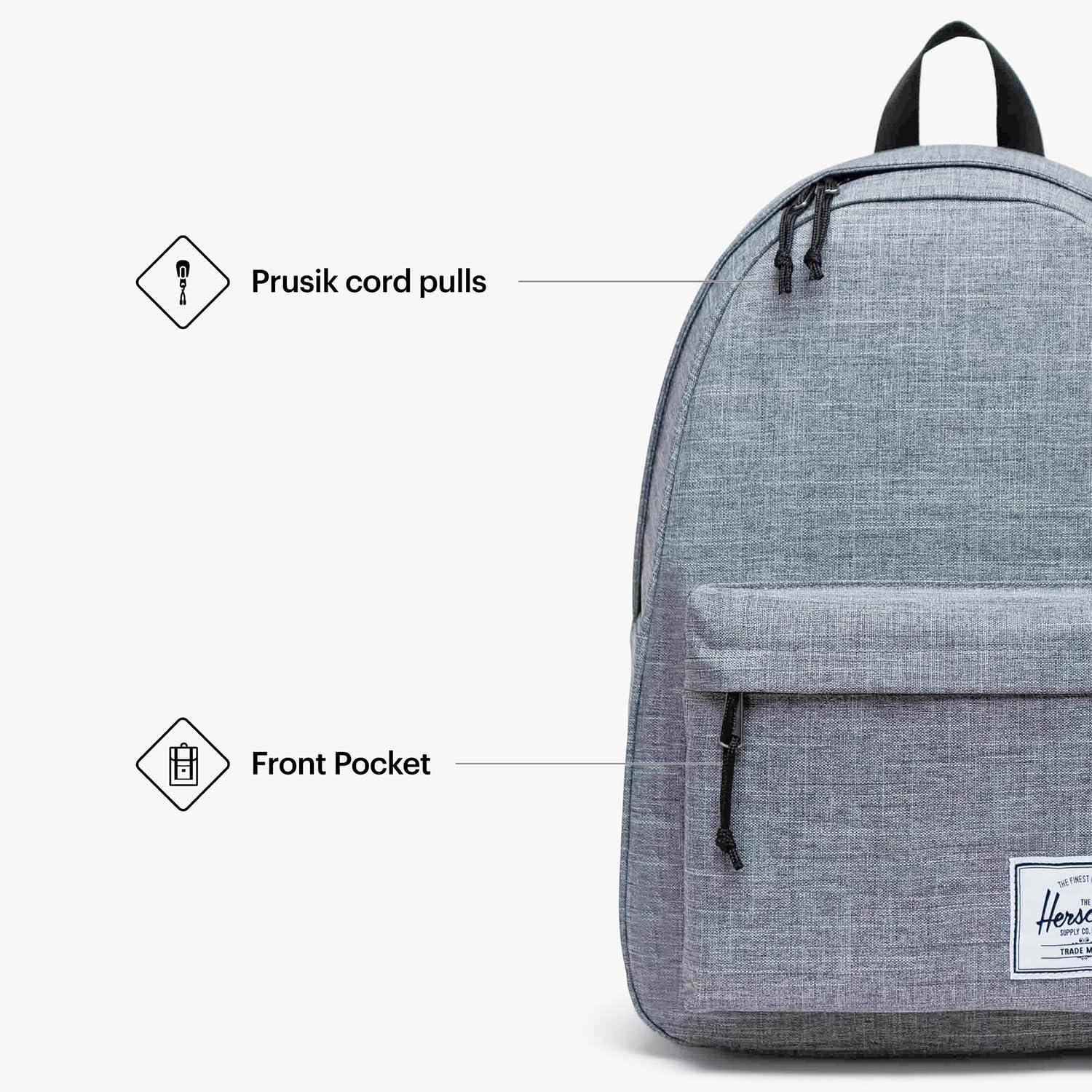 image:imageHerschel Supply Co Classic XL Backpack Black Tonal 30LRaven Crosshatch