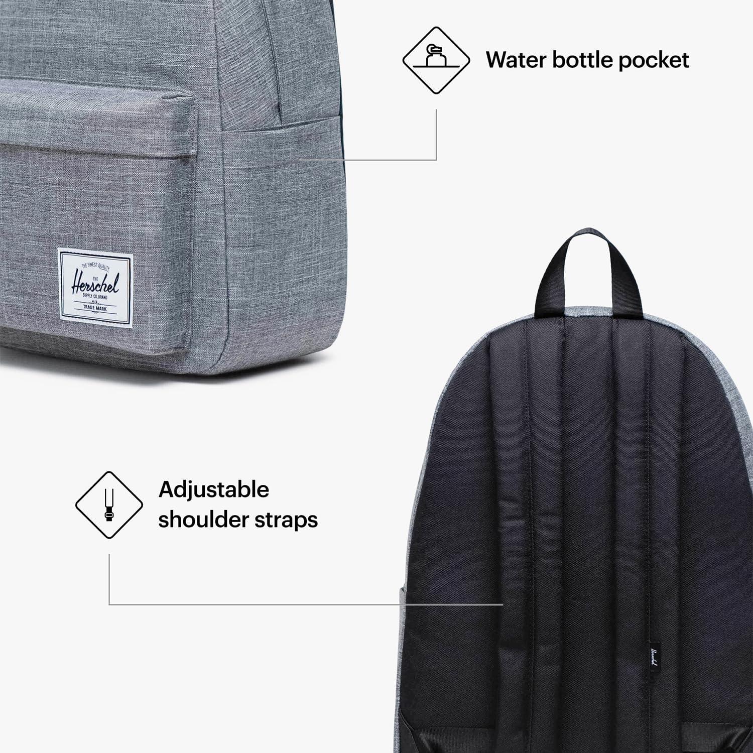 image:imageHerschel Supply Co Classic XL Backpack Black Tonal 30LRaven Crosshatch