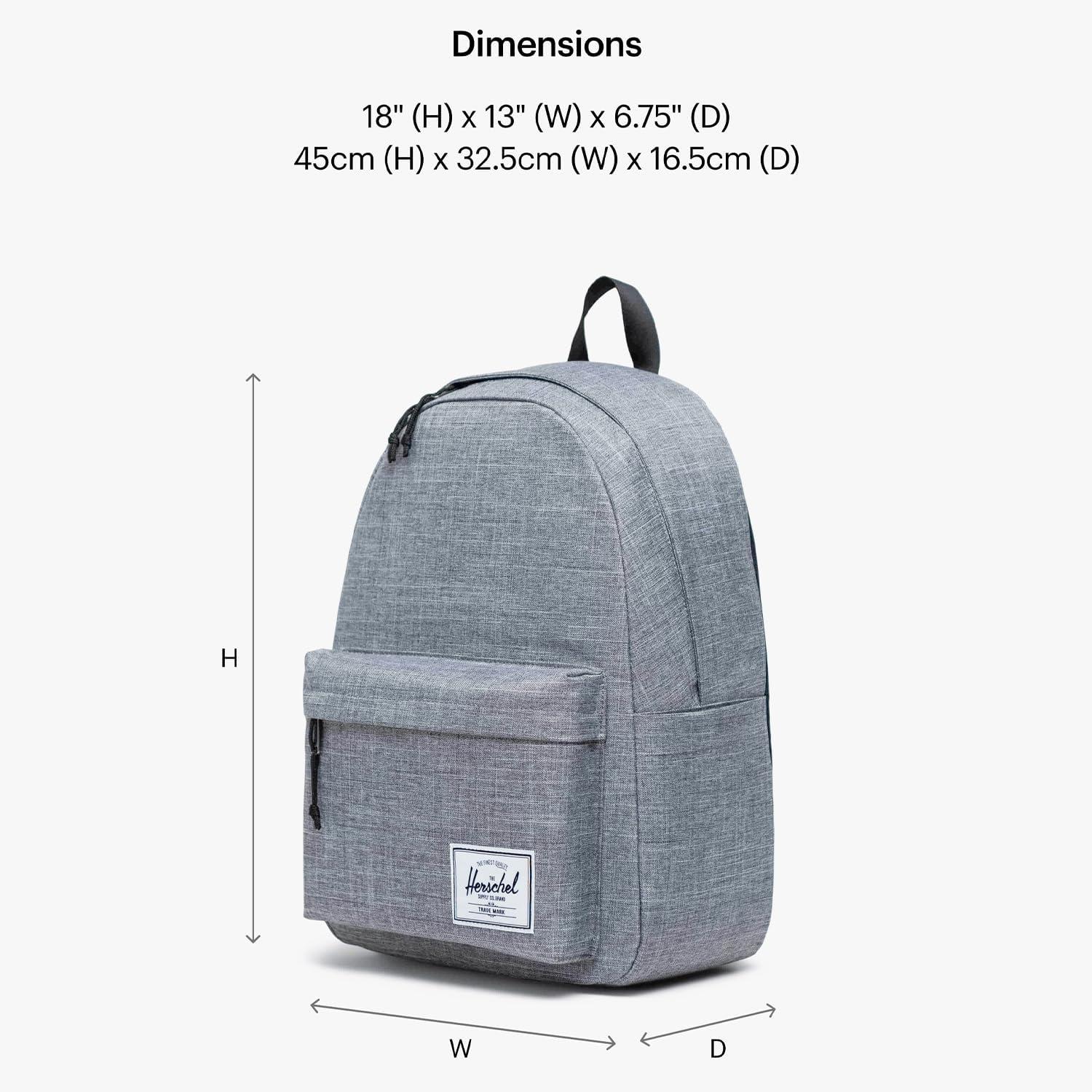 image:imageHerschel Supply Co Classic XL Backpack Black Tonal 30LRaven Crosshatch