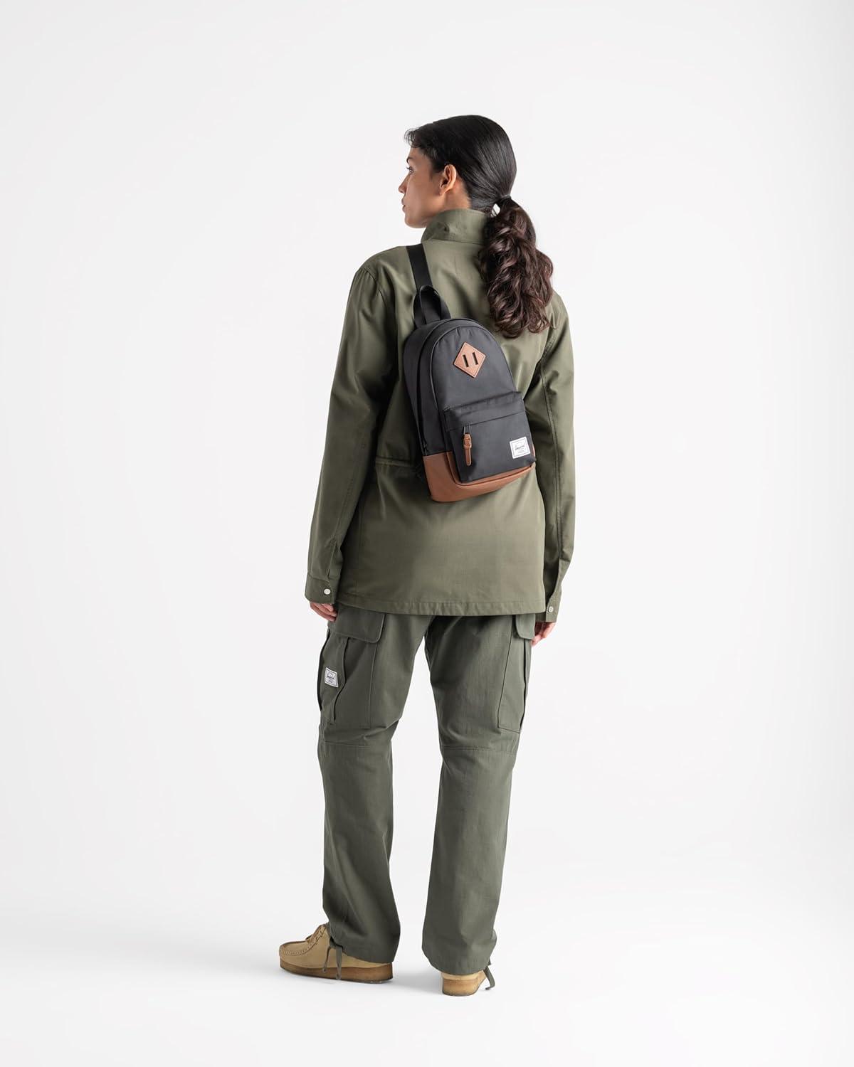 image:imageHerschel Supply Co Heritage Shoulder Bag Grey 8LBlack Tonal