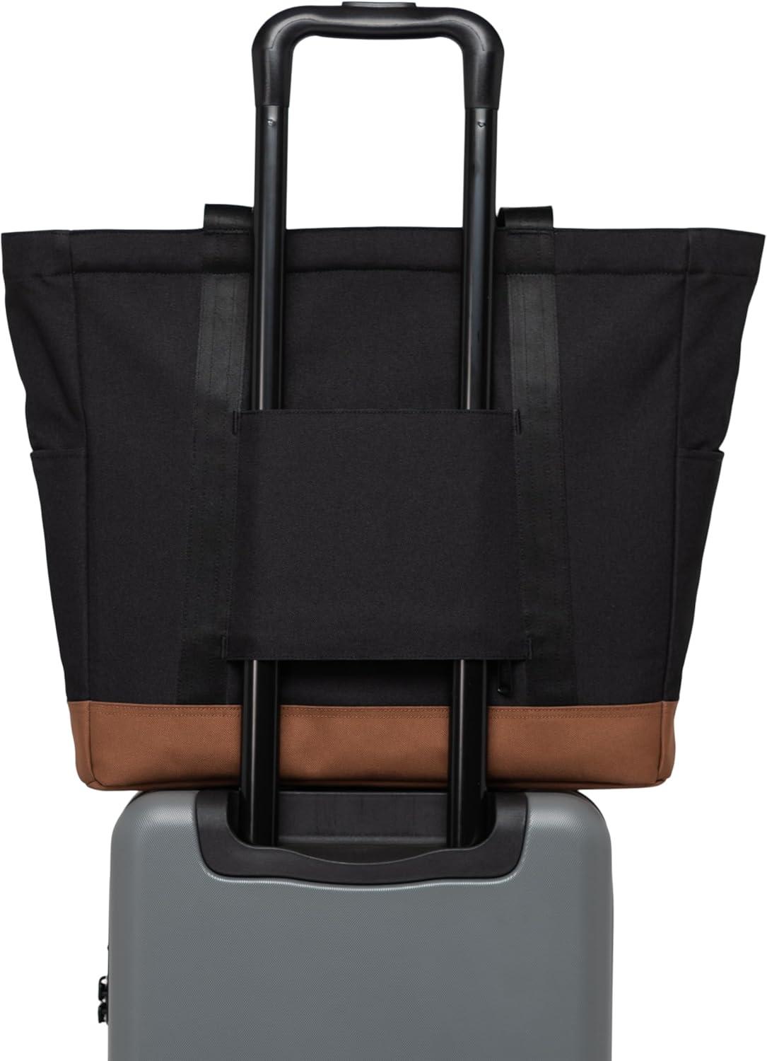image:imageHerschel Supply Co Heritage Tote BagBlackSaddle Brown