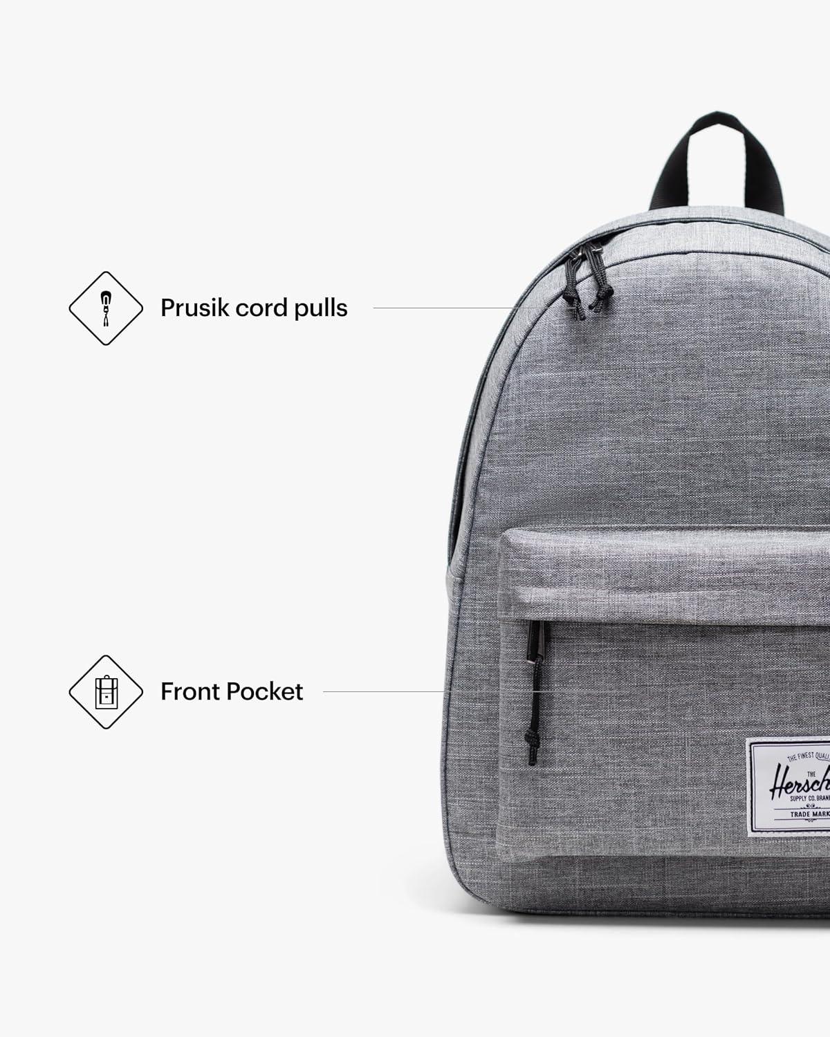 image:imageHerschel Supply Co Legacy Backpack Ash Rose Standard 20LRaven Crosshatch