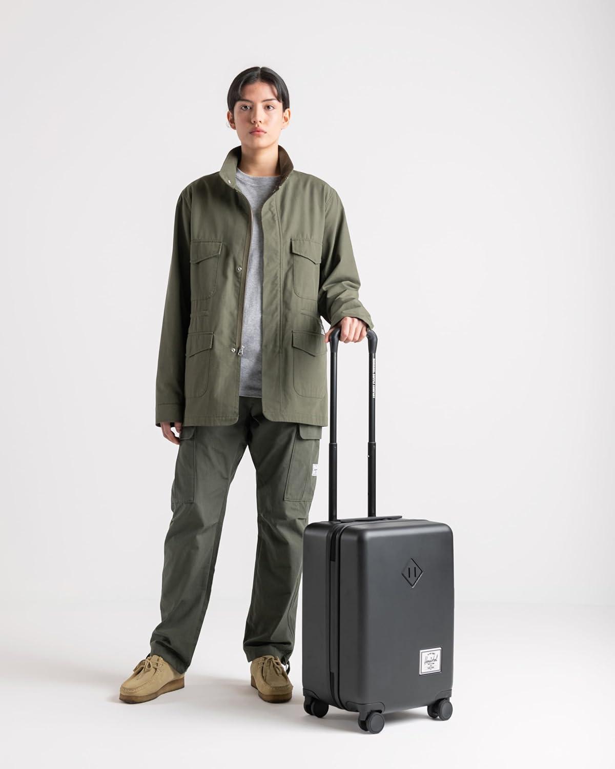 image:imageHerschel Supply Co Unisex Heritage Hardshell Luggage Black Carry on 19 InchAsh Rose