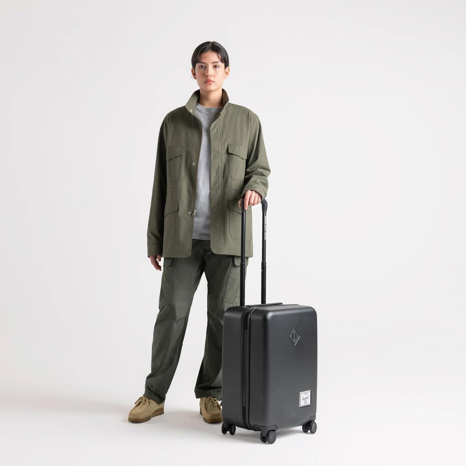 image:imageHerschel Supply Co Unisex Heritage Hardshell Luggage Black Carry on 19 InchBlack Gradient