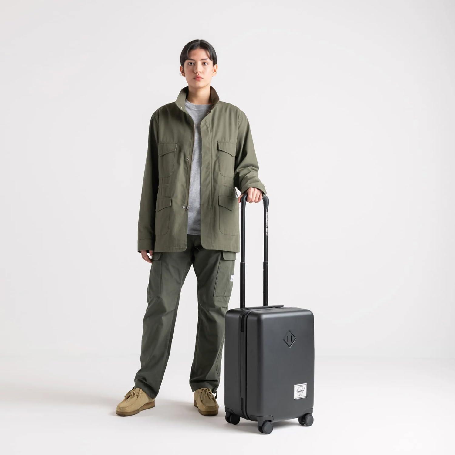 image:imageHerschel Supply Co Unisex Heritage Hardshell Luggage Black Carry on 19 InchBlack Gradient
