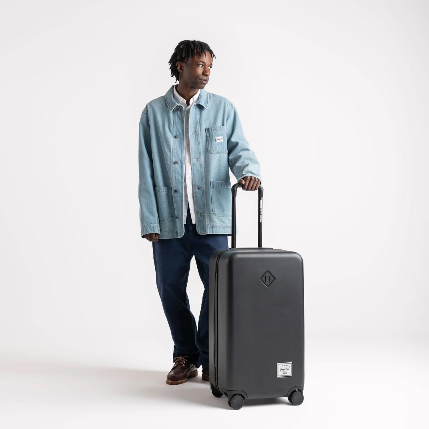 image:imageHerschel Supply Co Unisex Heritage Hardshell Luggage Black Carry on 19 InchBlack Gradient