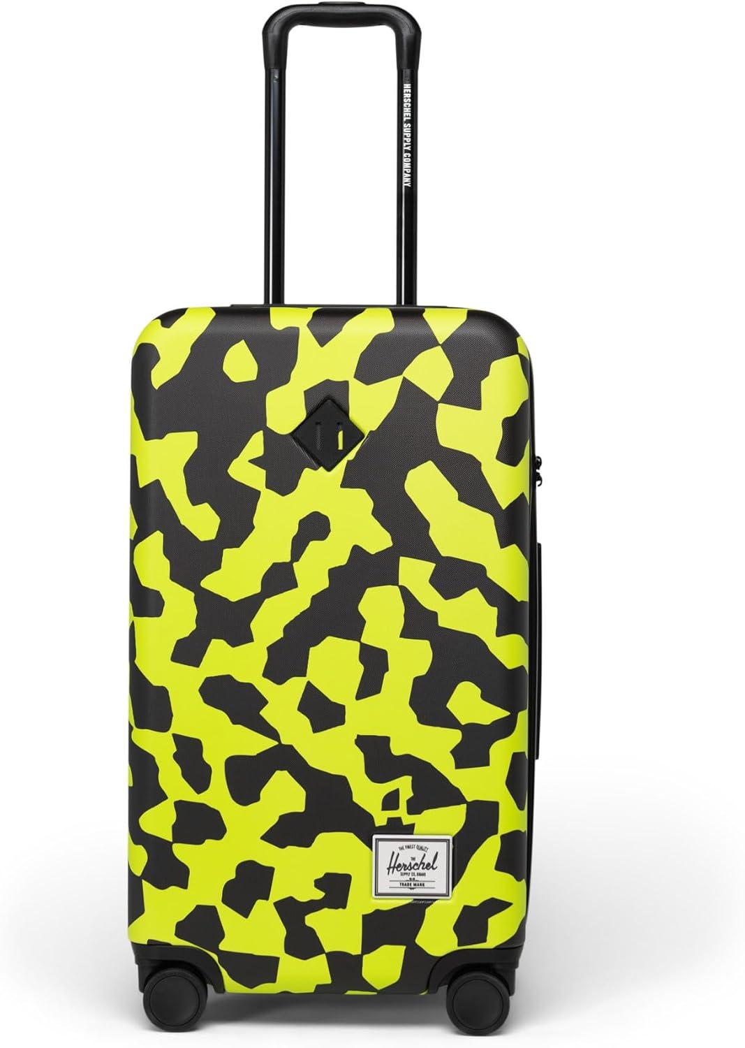 image:imageHerschel Supply Co Unisex Heritage Hardshell Luggage Black Carry on 19 InchShadow Pixel Lime Punch