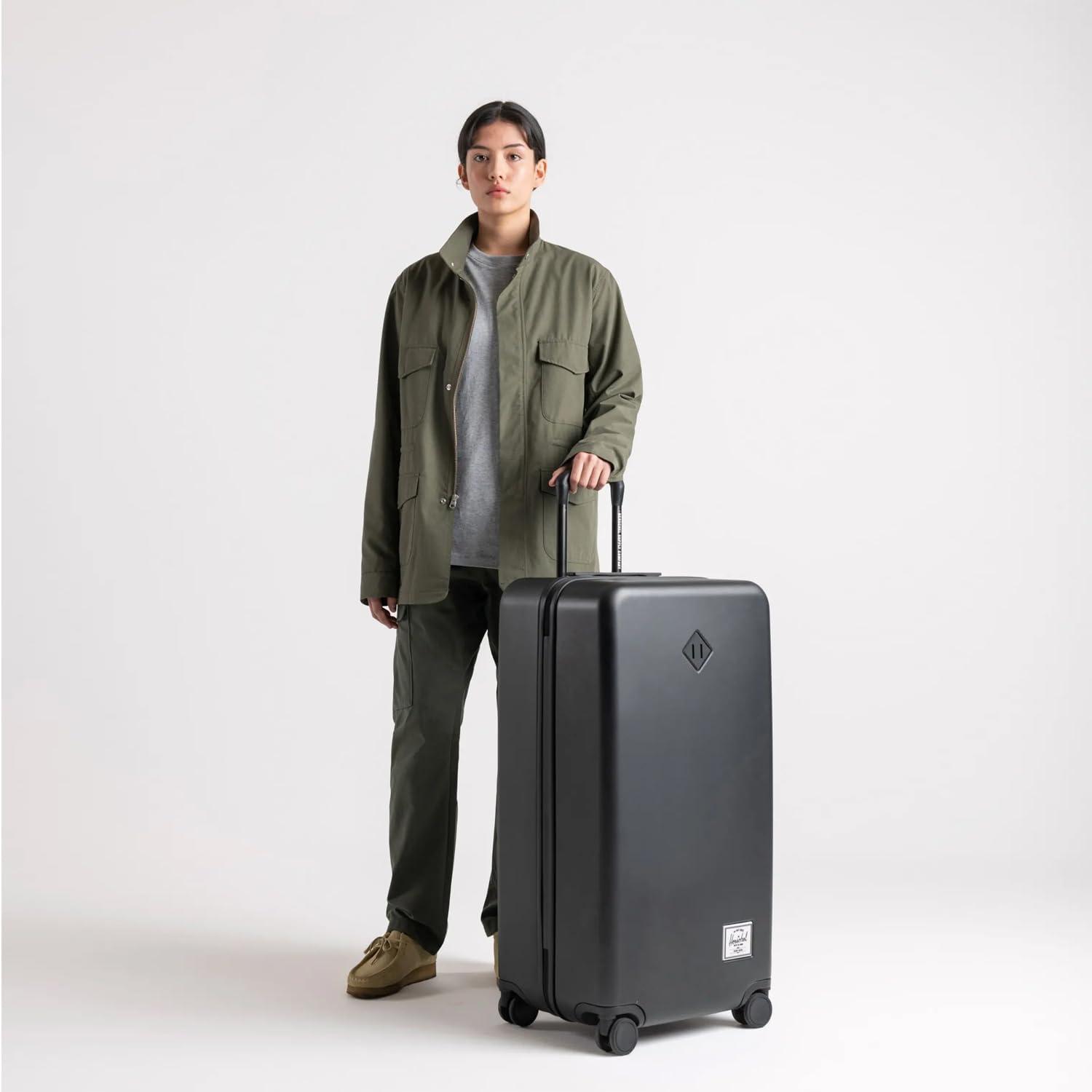 image:imageHerschel Supply Co Unisex Heritage Hardshell Luggage Black Carry on 19 InchShadow Pixel Lime Punch