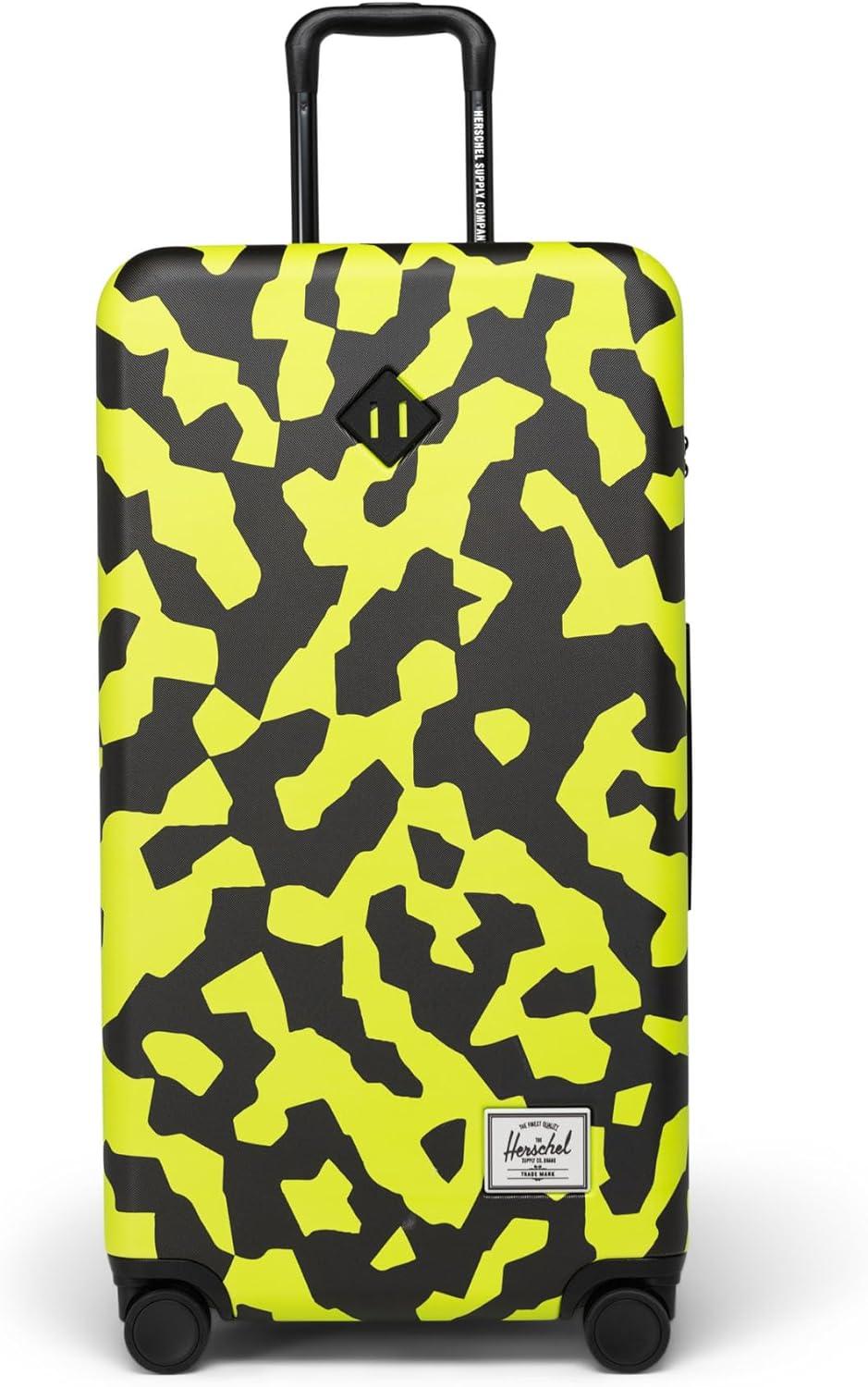 image:imageHerschel Supply Co Unisex Heritage Hardshell Luggage Black Carry on 19 InchShadow Pixel Lime Punch