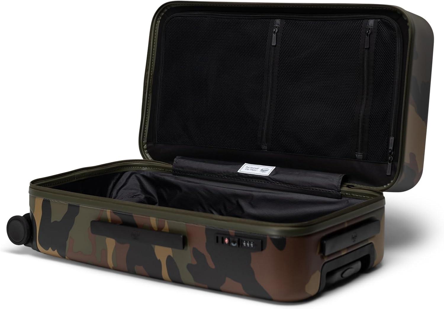 image:imageHerschel Supply Co Unisex Heritage Hardshell Luggage Black Medium 27 inchWoodland Camo