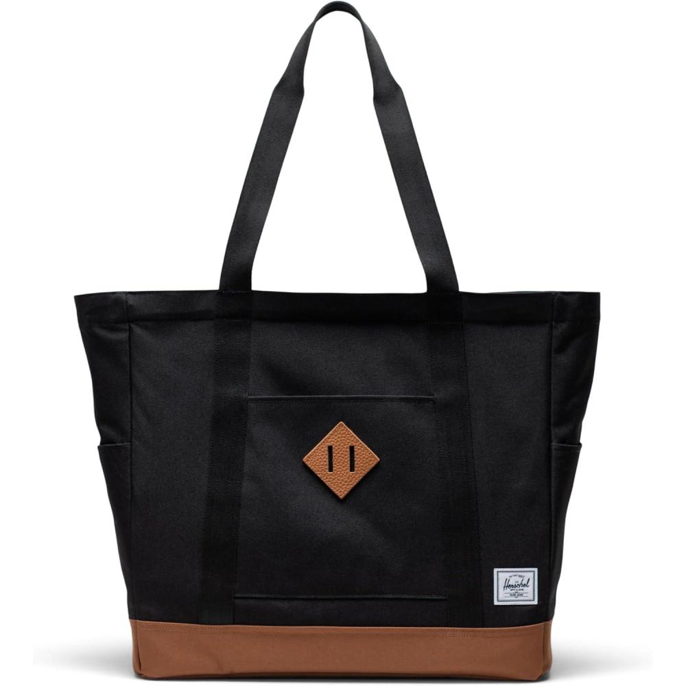 image:imageHerschel Supply Co Heritage Tote BagBlackSaddle Brown