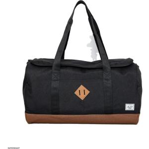 Herschel Heritage Duffle Luggage Bag(Black/Saddle Brown)