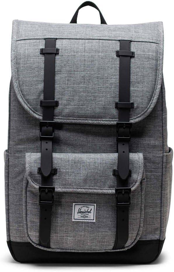 image:imageHerschel Little America Mid BackpackRaven Crosshatch