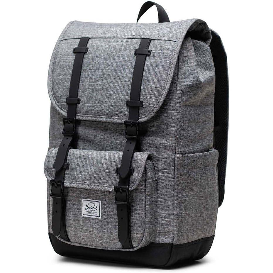 image:imageHerschel Little America Mid BackpackRaven Crosshatch