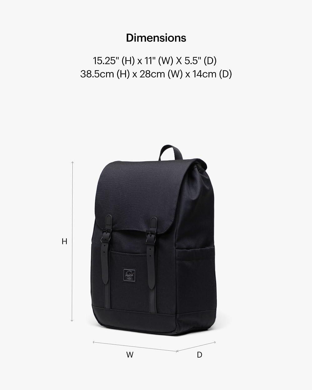 image:imageHerschel Retreat Backpack Moonbeam Small 17LBlack Tonal