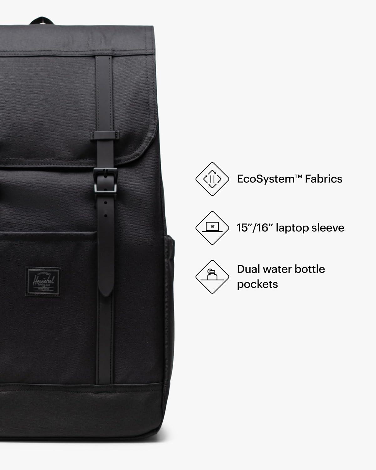 image:imageHerschel Retreat Backpack Moonbeam Small 17LBlack Tonal
