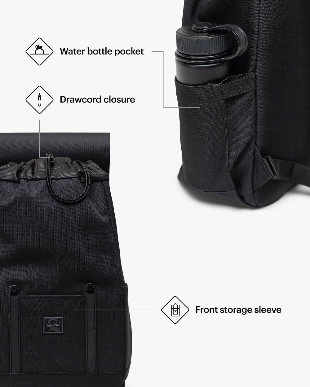 image:imageHerschel Retreat Backpack Moonbeam Small 17LBlack Tonal