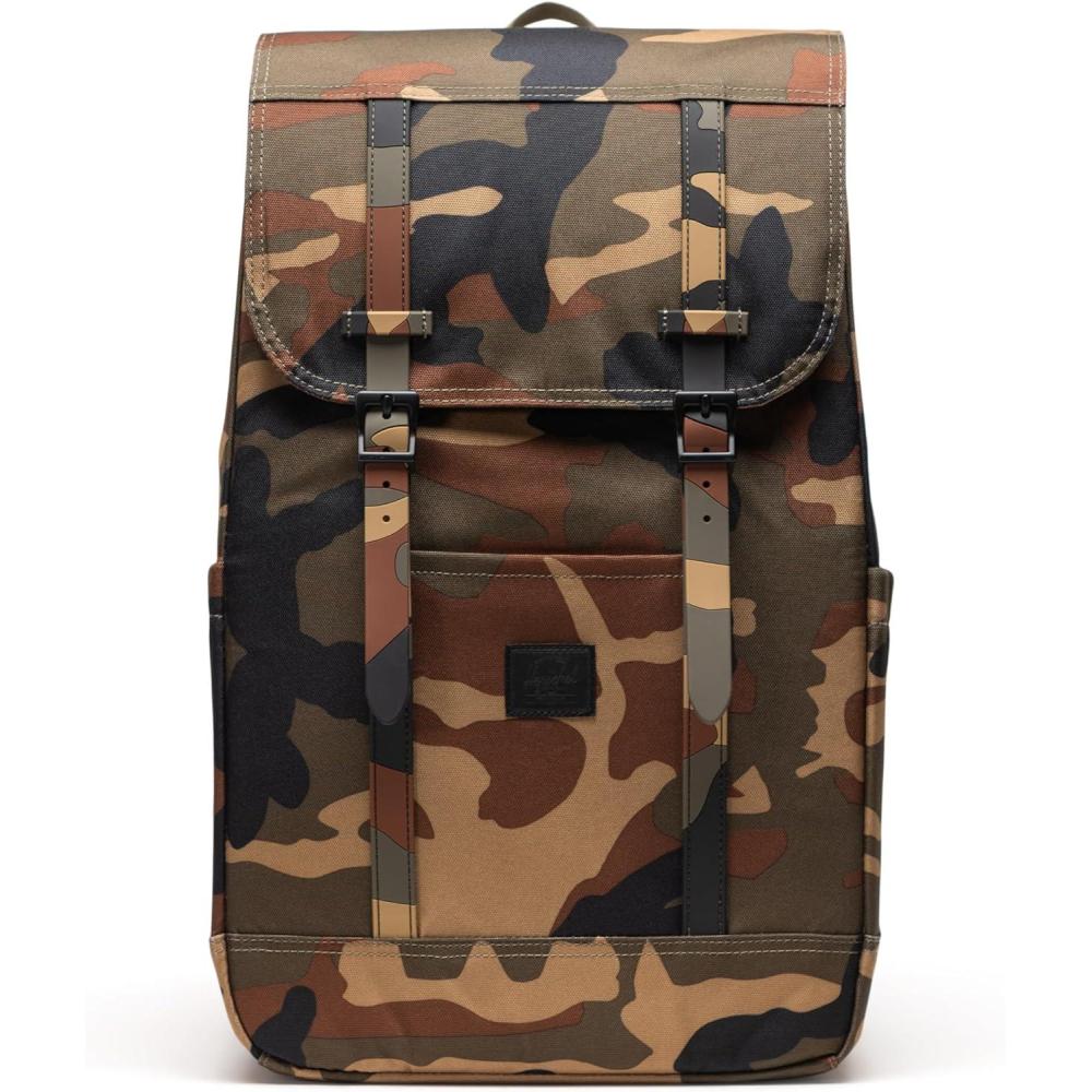 image:imageHerschel Retreat Backpack Moonbeam Small 17LWoodland CamoBlack Label