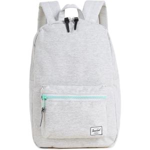 Herschel Settlement Quilted Backpack, Black, One Size(Light Grey Crosshatch/Lucite Green Zip)